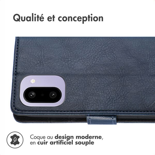 imoshion Étui de télephone portefeuille de luxe OnePlus 15R - Bleu foncé