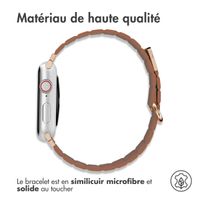 imoshion Bracelet en cuir magnétique Apple Watch | 38/40/41/42 mm - Marron