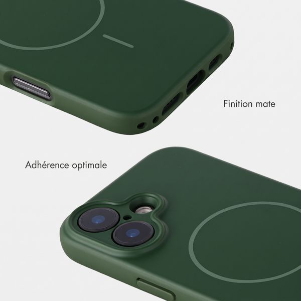 Accezz Coque Grip avec MagSafe Apple iPhone 16 - Vert foncé
