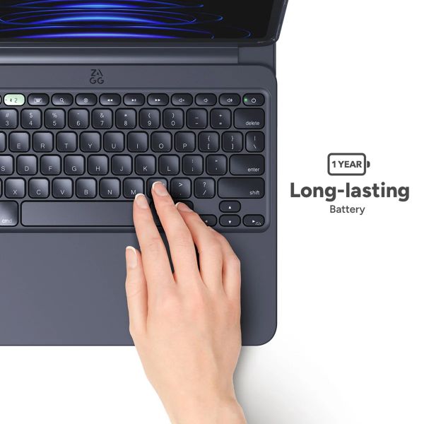 ZAGG Coque clavier tablette Pro Keys 2 Apple iPad Air 11 pouces (2026) M4 / (2025) M3 / (2024) M2 - QWERTY / NL - Noir