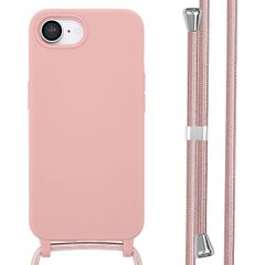 imoshion Coque en silicone avec cordon Apple iPhone 17e / 16e - Sand Pink