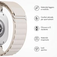 Accezz Bracelet en nylon Alpine Samsung Galaxy Watch Ultra 2 (2026) / Ultra (2024/2025) - Lumière stellaire