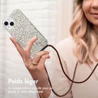 imoshion Coque Design avec cordon Apple iPhone 15 - Desert Dots