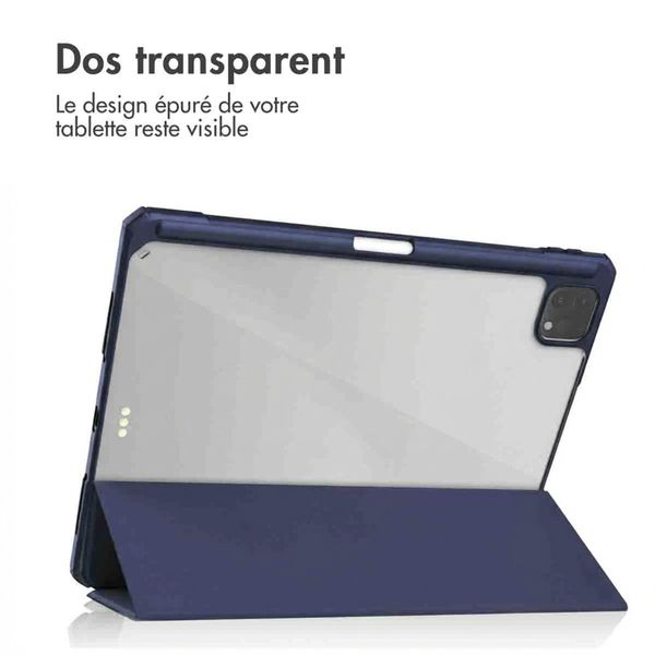 imoshion Coque tablette rigide Trifold Apple iPad Pro 12.9 (2018/2020/2021/2022) - Bleu foncé