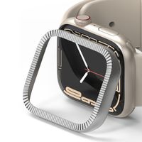 Ringke Style de lunette Apple Watch 7 / 8 / 9 - 41 mm - Matte Curve Silver