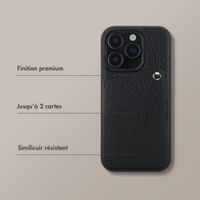 Selencia Coque Riva avec porte-cartes Apple iPhone 15 Pro - Noir