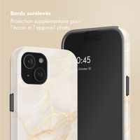 Selencia Coque arrière Vivid avec MagSafe Apple iPhone 15 - Golden Beige Marble