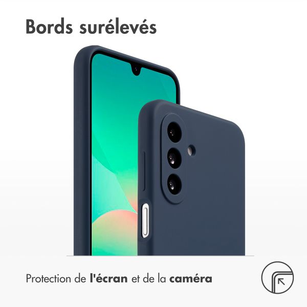 Accezz Coque Liquid Silicone Samsung Galaxy A26 - Bleu foncé