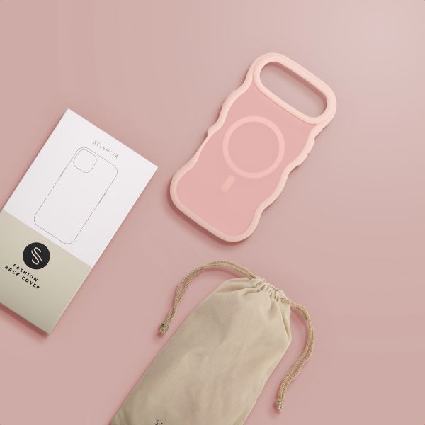 Selencia Coque arrière Wavy avec MagSafe Apple iPhone Air - Soft Pink