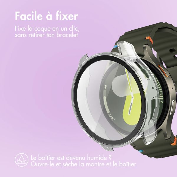 imoshion Coque rigide à couverture complète Samsung Galaxy Watch 7 - 40 mm - Transparent