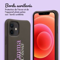 Coque Color MagSafe avec cordon amovible et photo et/ou texte personnalisés Apple iPhone 12 (Pro) - Nom