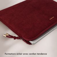 Selencia Pochette ordinateur Corduroy 13-14 pouces - Deep Burgundy
