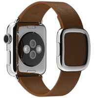 Apple Bracelet Leather Band Modern Buckle Apple Watch | 38/40/41/42 mm - Taille M - Marron
