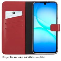 Selencia Étui portefeuille en cuir véritable Samsung Galaxy A17 (5G) / (4G) - Rouge