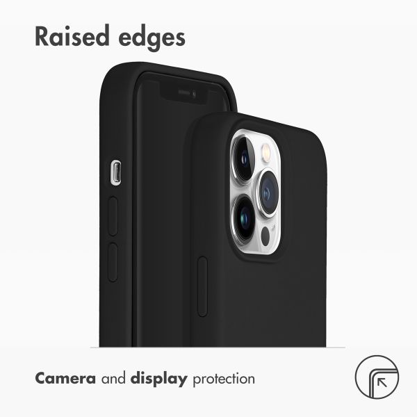 Accezz Coque Liquid Silicone Apple iPhone 13 Pro - Noir