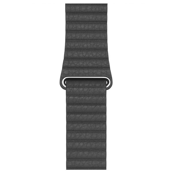 Apple Bracelet Leather Loop Apple Watch | 44/45/46/49 mm - Taille M - Noir