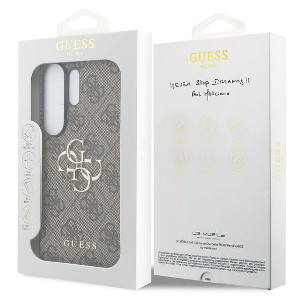 Guess Coque 4G Metal Logo Backcover Samsung Galaxy S26 Ultra - Marron