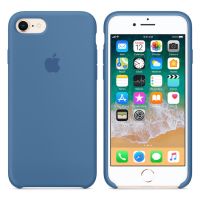 Apple Coque en silicone Apple iPhone SE (2022 / 2020) / 8 / 7 - Denim Blue