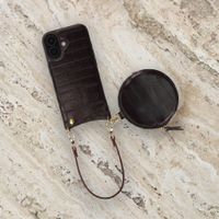 Selencia Nova Real Leather Mini Pouch - Dark Chocolate