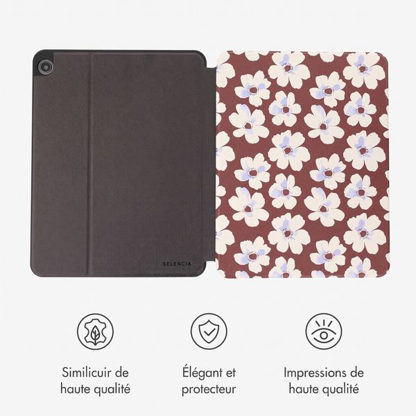 Selencia Coque tablette Vivid Samsung Galaxy Tab A11 Plus / A9 Plus - Choco Flower Pop