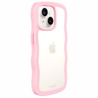 Holdit Coque Wavy Apple iPhone 17e / 16e / 15 / 14 / 13 - Transparent / Pink