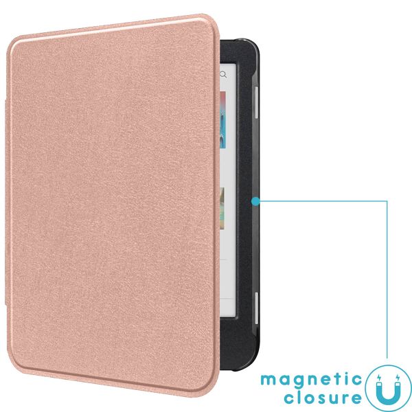 imoshion Étui de liseuse portefeuille Slim Hard Kobo Clara Colour / BW - Rose Doré