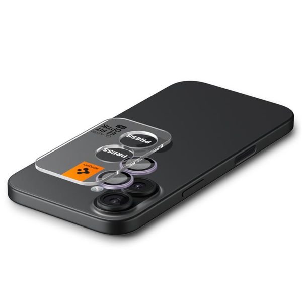 Spigen Optik Pro EZ Fit Lens Protector - Protection d'objectif de caméra (lot de 2) Apple iPhone 17 / 16 Plus - Violet