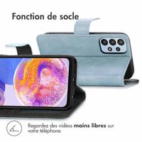 imoshion Étui de télephone portefeuille de luxe Samsung Galaxy A23 (5G) - Bleu clair