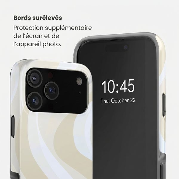 Selencia Coque arrière Vivid Apple iPhone 18 Pro - Desert Waves Beige