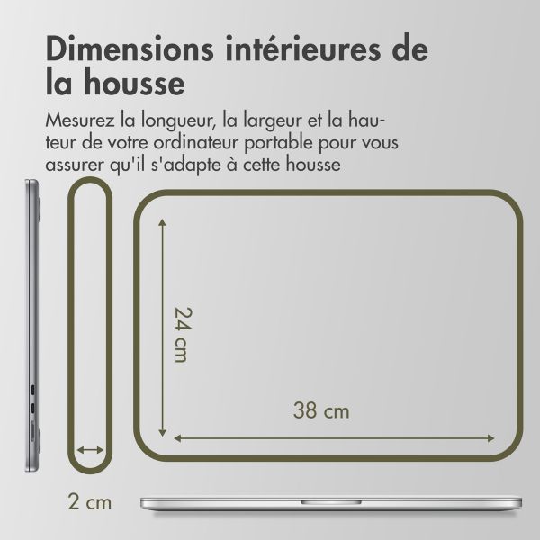 Accezz Pochette ordinateur 15-16 pouces - Noir