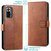 imoshion Étui de télephone portefeuille de luxe Xiaomi Redmi Note 10 Pro - Marron
