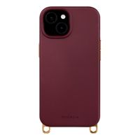 Selencia Coque arrière Rivièra avec MagSafe avec crochets amovibles Apple iPhone 15 - Bold Burgundy