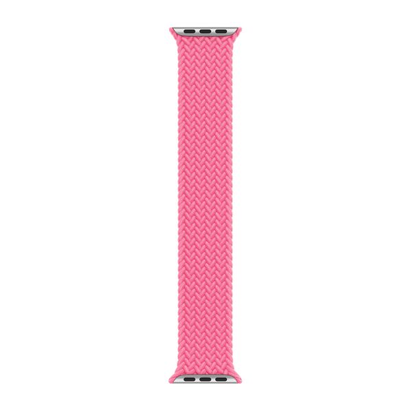 Apple Bracelet Solo tressé Apple Watch | 44/45/46/49 mm - Taille 4 - Flamingo