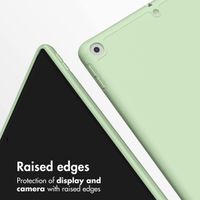 Accezz Coque tablette portefeuille Smart Silicone Apple iPad 6 (2018) 9.7 pouces / iPad 5 (2017) 9.7 pouces - Vert clair