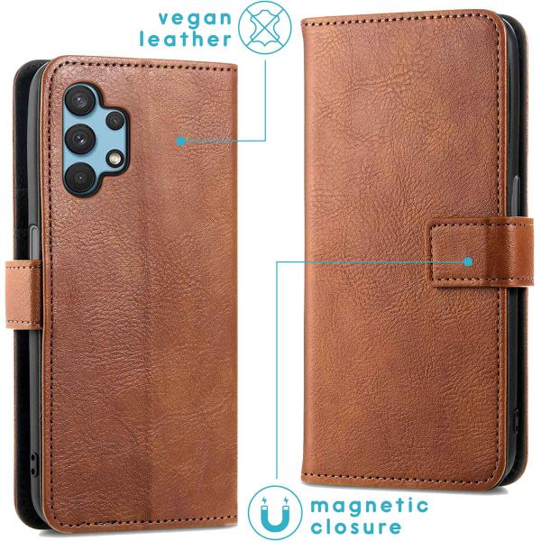 imoshion Étui de télephone portefeuille de luxe Samsung Galaxy A32 (4G) - Marron