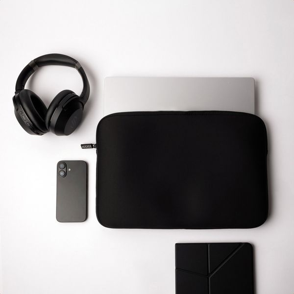 Accezz Pochette ordinateur 13-14 pouces - Noir