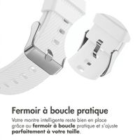 imoshion Bracelet en silicone flexible Samsung Galaxy Watch 9 (40/44mm) / Watch 8 (40/44mm) / Classic (46mm) - Blanc