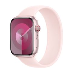 Apple Bracelet Boucle unique en Silicone Apple Watch | 44/45/46/49 mm - Taille 5 - Light Pink
