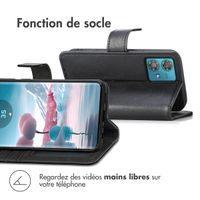 imoshion Étui de télephone portefeuille de luxe Motorola Edge 40 Neo - Noir