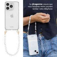 imoshion Coque avec dragonne + bracelet Apple iPhone 14 Pro - Perles Cœurs