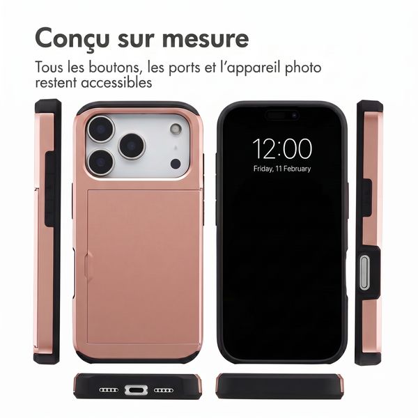 imoshion Coque arrière avec porte-cartes Apple iPhone 18 Pro / 17 Pro - Rose Gold