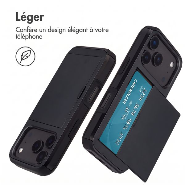 imoshion Coque arrière avec porte-cartes Apple iPhone 18 Pro Max / 17 Pro Max - Noir