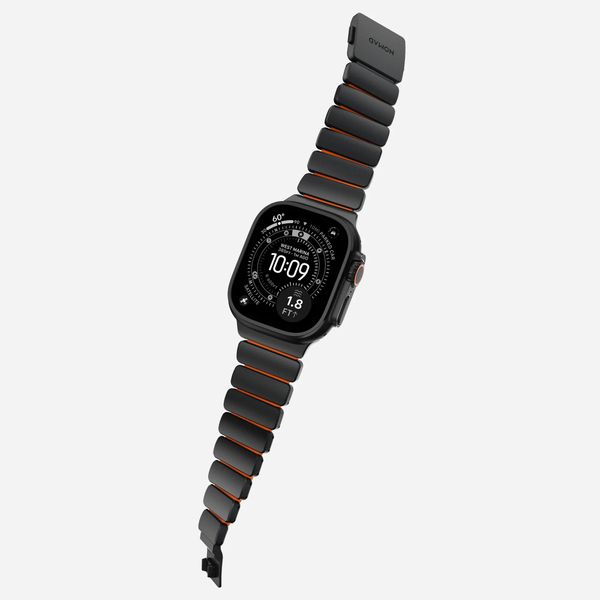 Nomad Bracelet Stratos Apple Watch | 44/45/46/49 mm - Ultra Orange / Black Titanium