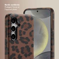 Selencia Coque Sabi imprimé panthère avec MagSafe Samsung Galaxy S24 - Mocha Brown