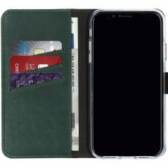 Selencia Étui portefeuille en cuir véritable Apple iPhone Xr - Vert