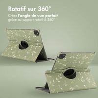 imoshion Coque tablette Design rotatif à 360° Apple iPad Pro 13 (2025) M5 / (2024) M4 - Green Flowers