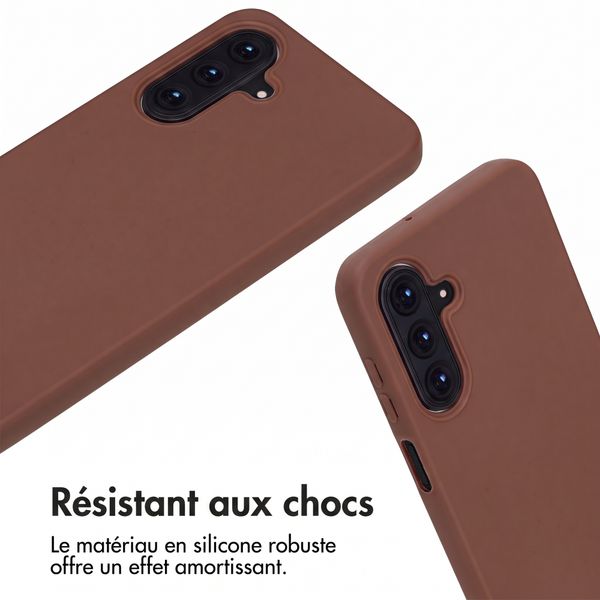 imoshion Coque en silicone avec cordon Samsung Galaxy A37 (5G) - Marron