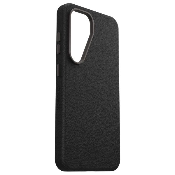 OtterBox Coque en cuir de cactus Symmetry Samsung Galaxy S25 - Noir Ash
