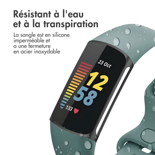 imoshion Bracelet silicone Fitbit Charge 5 / 6 - L - Olive Green
