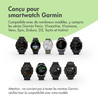 imoshion Station de charge Garmin Watch | Câble de chargement USB-A - 2 metre - Noir